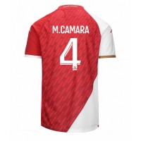 Camisa de Futebol AS Monaco Mohamed Camara #4 Equipamento Principal 2023-24 Manga Curta